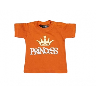 Baby shirt koningsdag met opdruk prinsess